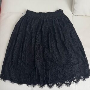 Alya Skirt Black Lace A-Line Women's Skirt Size Large